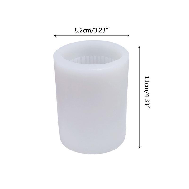 Twisted Cylinder Candle Mold for Candle Making,Food Grade Silicone Clear Texture