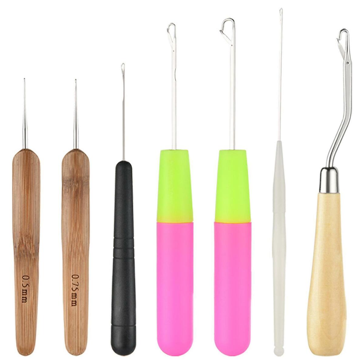 7-Piece Set Dreadlocks Crochet Hooks  Weaving Needle Tool for Braid