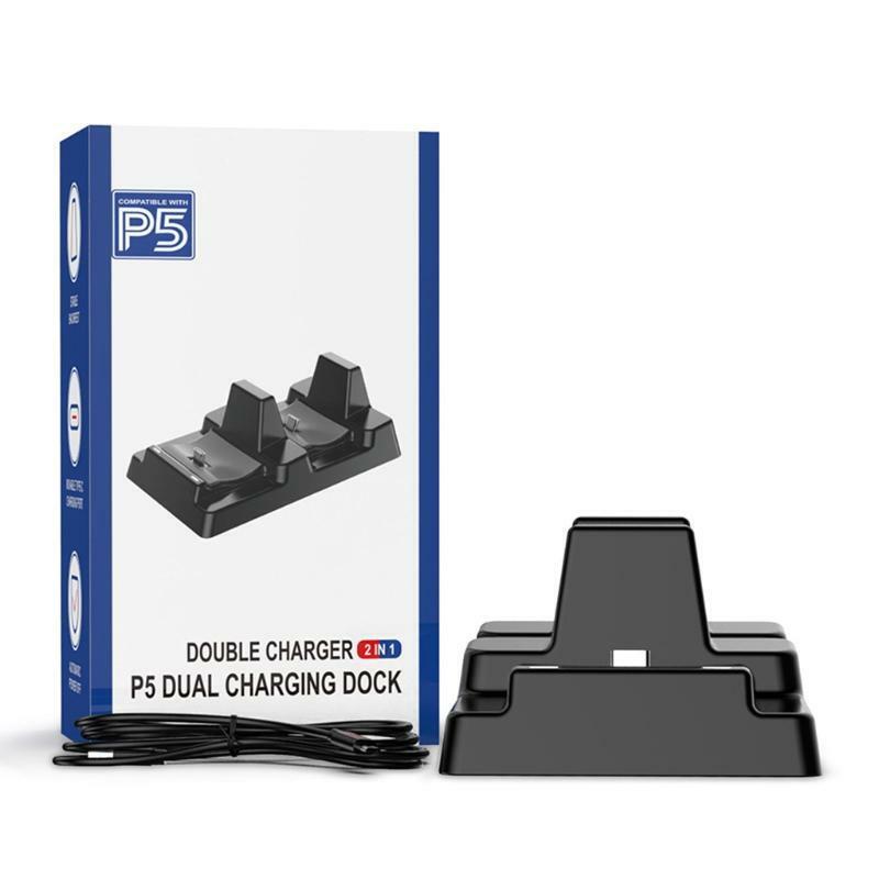 For PS5 Charging Dock 2 in 1 Charger Station Base with Anti-slip Pad