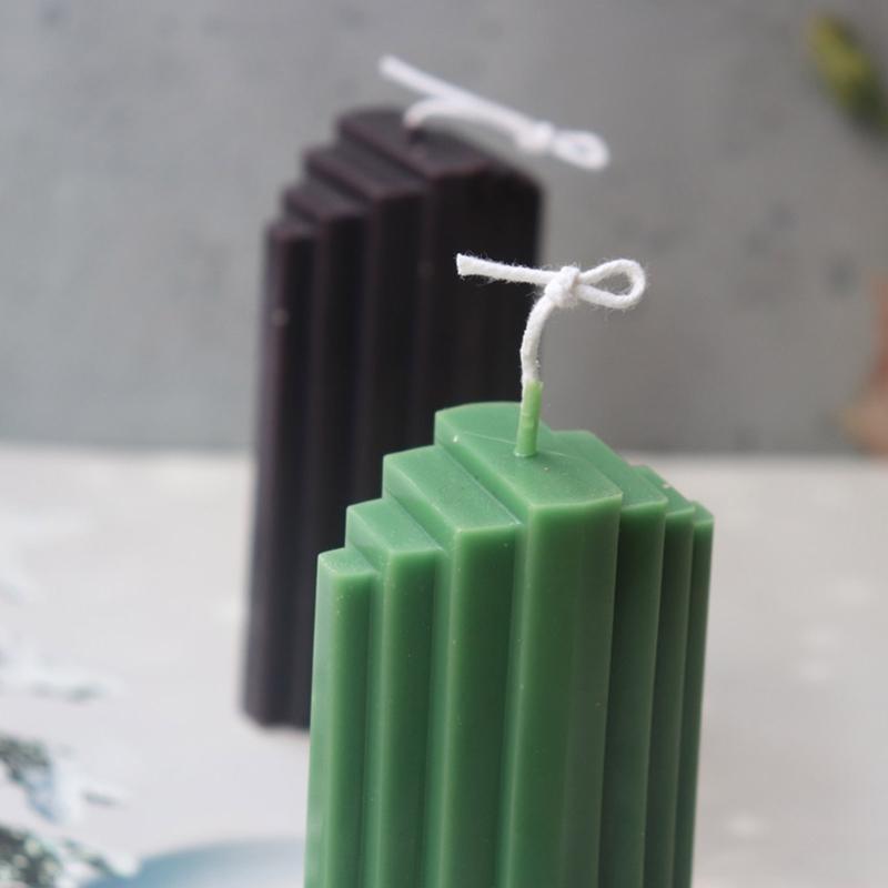 DIY Candle Plastic Mold Iceberg Trapezoidal Buildings Blocks Mould Tool