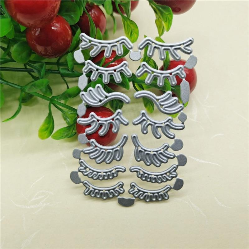 Mini Eyelash Embossing Metal Cutting Dies Stencil Cartoon DIY Scrapbook Template