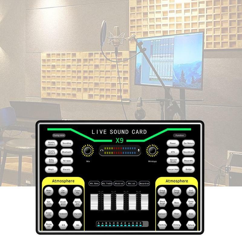 Dual Mobile Phone Live Broadcast Sound Card Cellphone Webcast Voice Changer