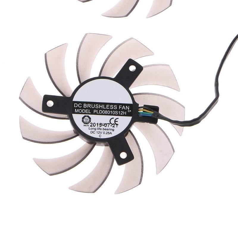 75MM PLD08010S12H 4Pin VGA Fan Graphics Card Cooling Fan for GTX 1050TI 550 12V