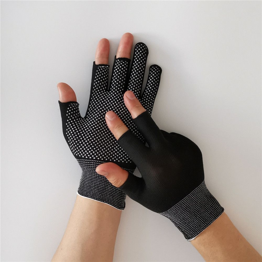 Sun Protection Anti-Slip Fishing Gloves Open/Half Fingers Driving Mittens