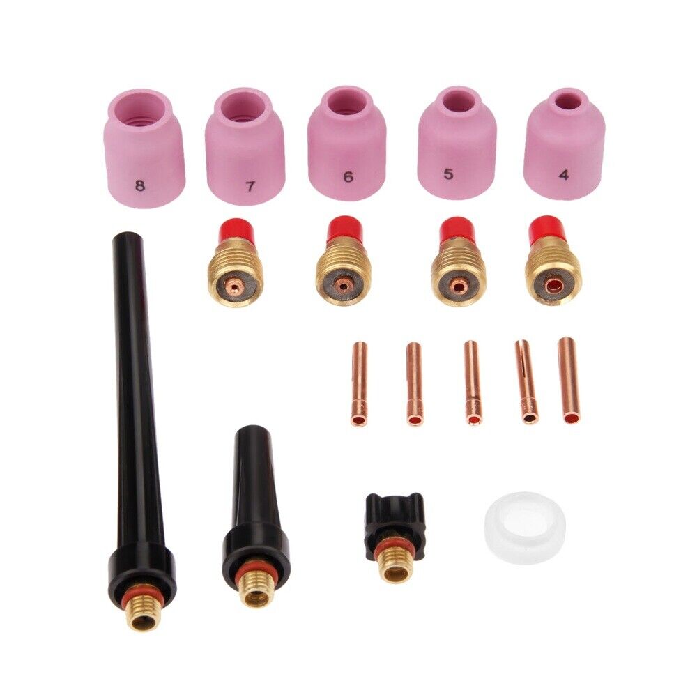 18X TIG Gas Lens Collet Body TIG Back Cap Welding Torch SR WP9 20 25 Durable Use