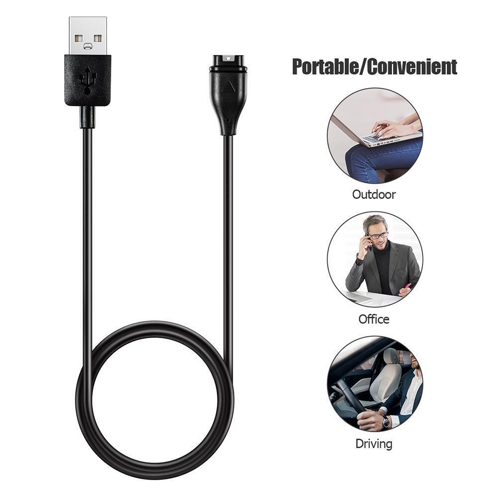 1m USB Charging Cable Charger for Garmin Fenix 6S 6 5 Plus 5X Vivoactive 3