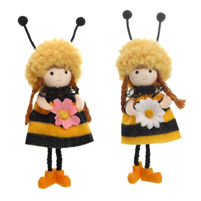 2x Cute Sunflower Bee Girls Pendant Oranments Spring Summer Farmhouse Decoration