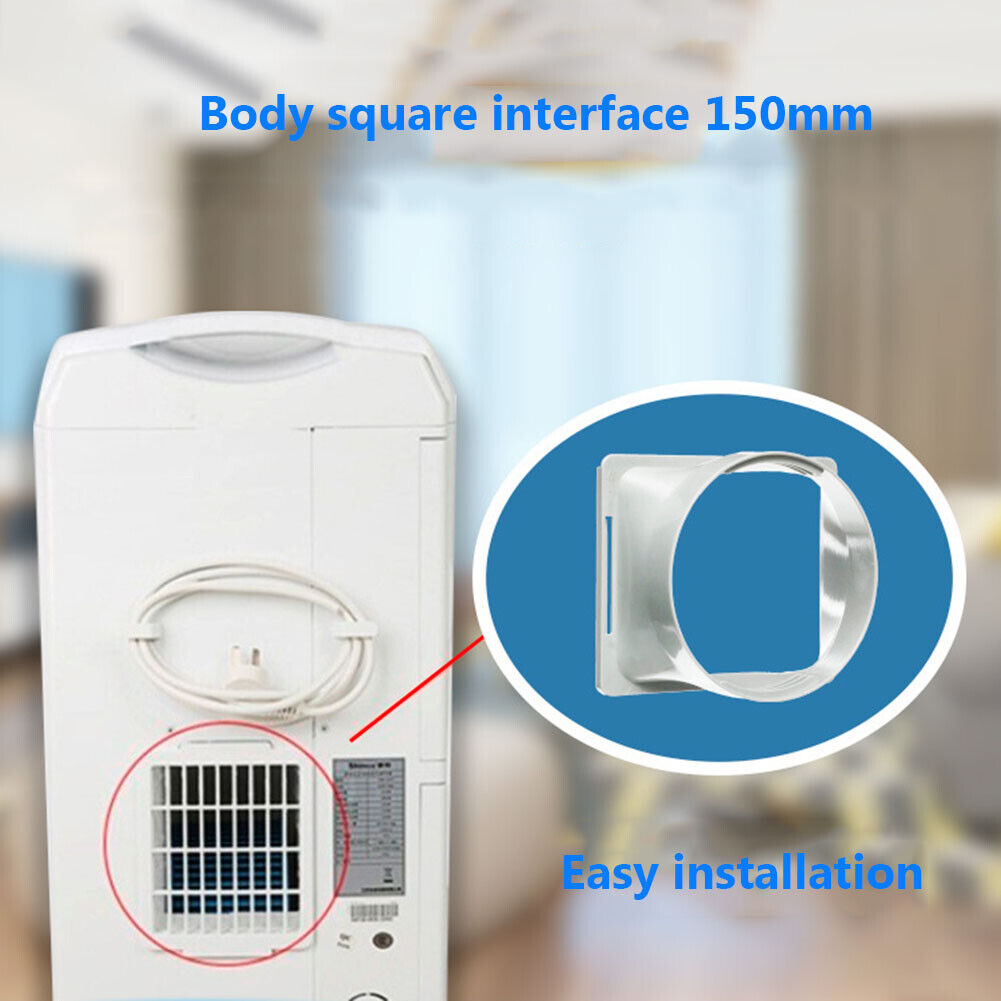 Square Portable Air Conditioner Exhaust Duct Interface Pipe Tube Connector
