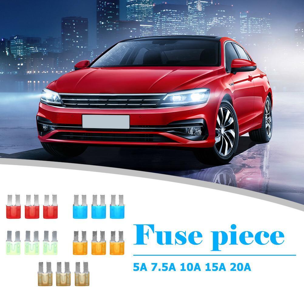 15pcs Micro2 Fuses 5A 7.5A 10A 15A 20A Car Auto Blade Fuse Assortment Kit
