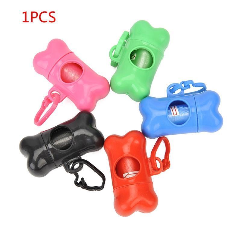 Bone Shape Garbage Clean Pet Waste Poo Bag Convenient Dog Portable 1Pc Fashion