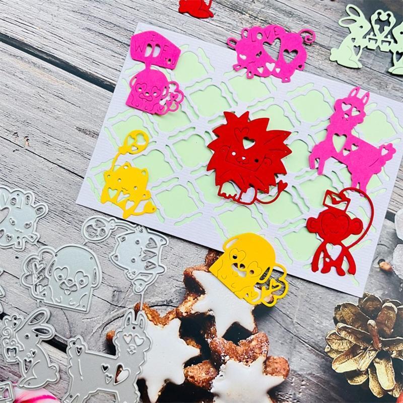 9Pcs Cutting Dies Metal Embossing Stencils DIY Scrapbooking Templates for Girls