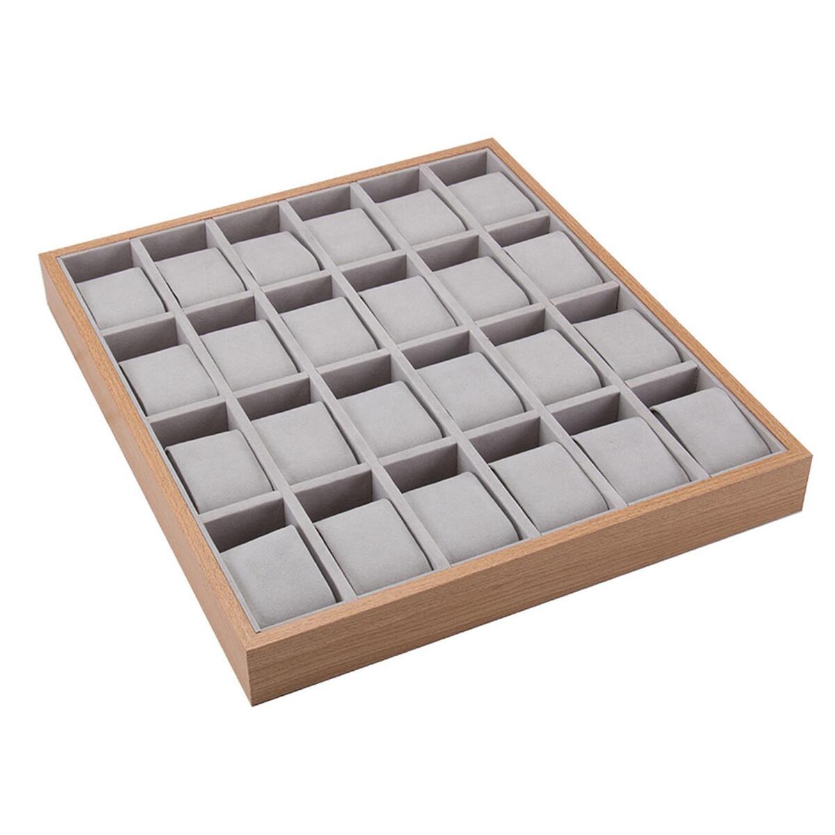 Watch Tray Jewelry Bracelet Display Collection 24 Grid for Countertop Man