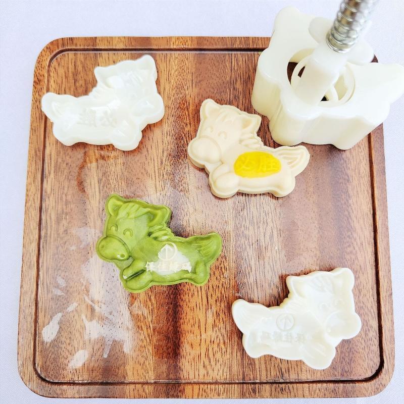50g Horse Shaped Mooncake Stamps DIY Baking Mooncake Accessories for Mid-Autumn