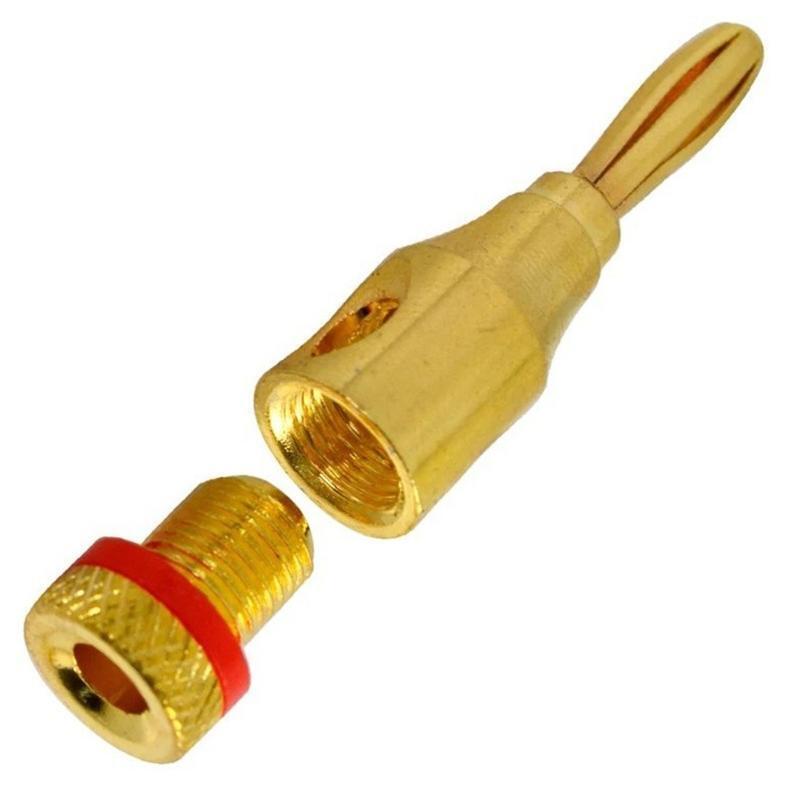 10 Pieces Speaker Banana Plugs Open Screw Type Home Theater Audio Jack Connector