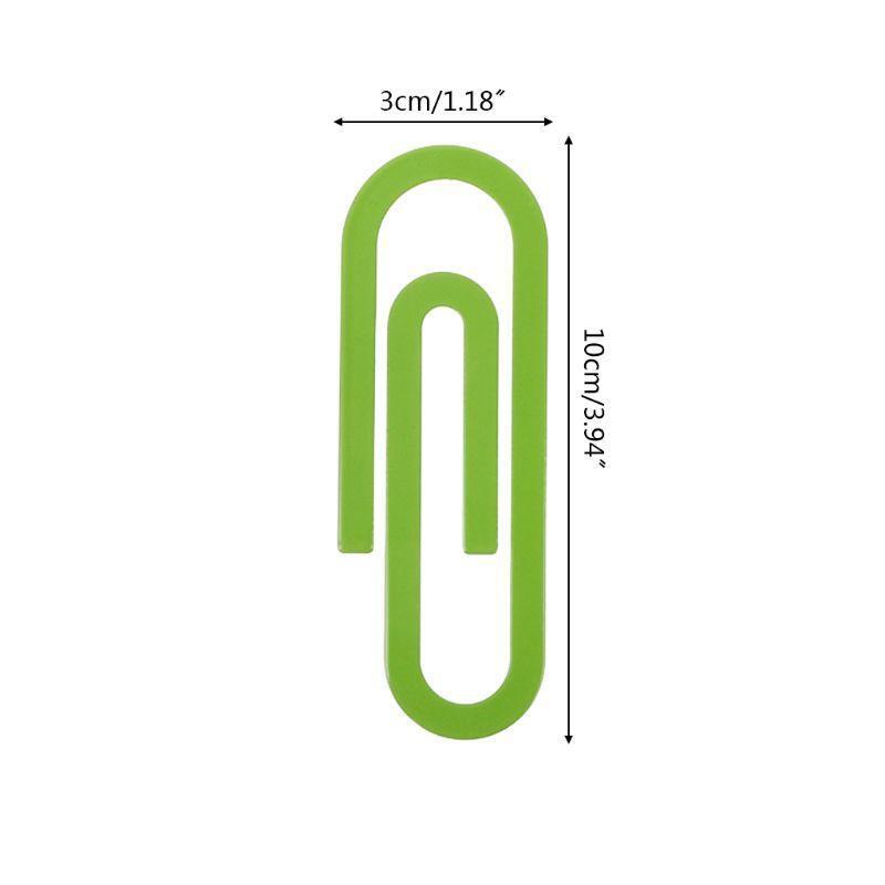 2 Pcs Cute Big Metal Paper Clip Bookmark Page Clips Photos Tickets Paperclip