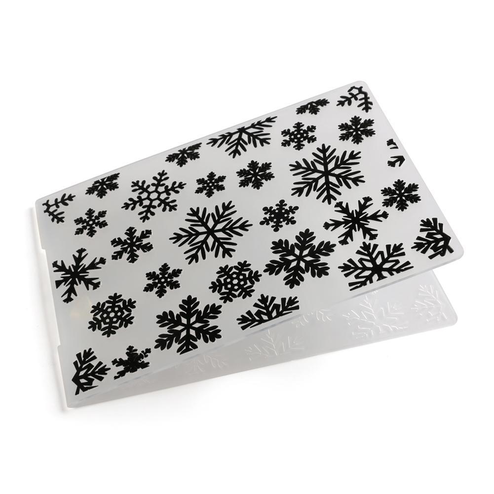 Christmas Snowflake Plastic Embossing Folder for Scrapbook DIY Album Card