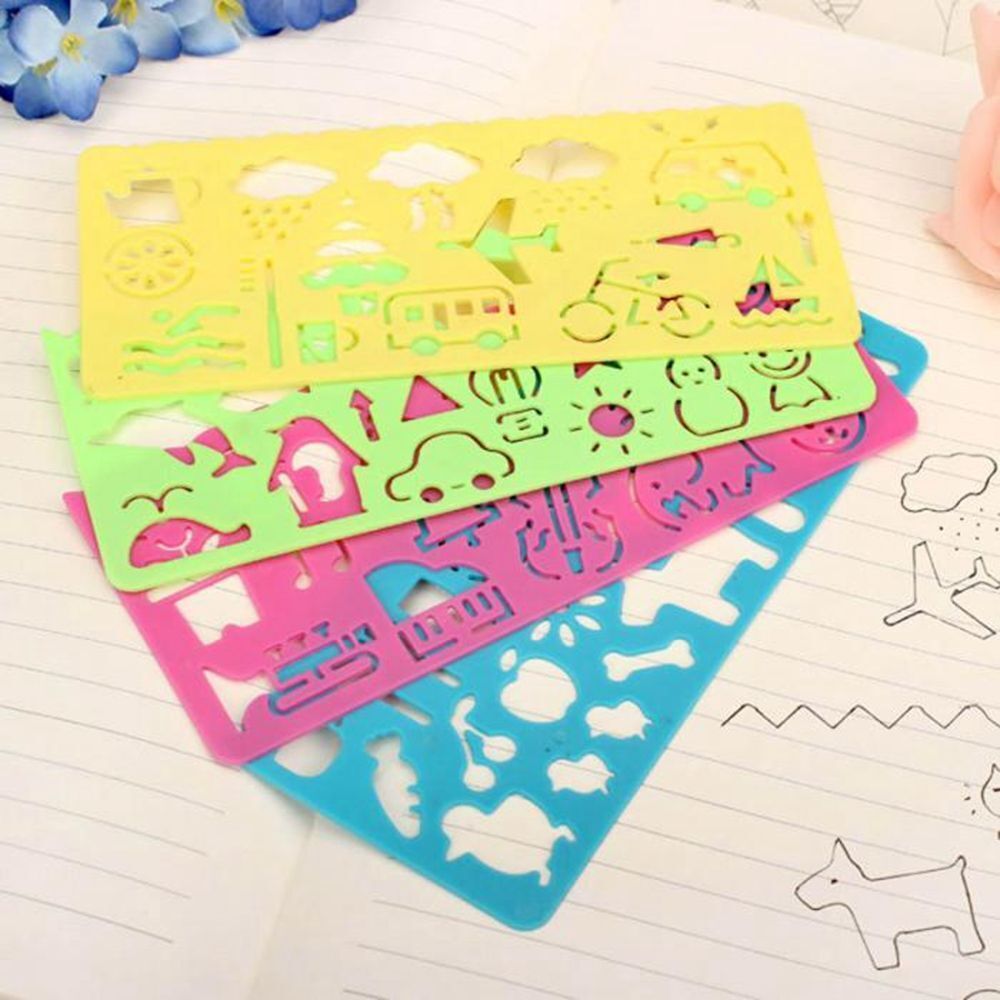 Ruler Animal Drafting Tools Stationery For Students Learning Draw Pictures