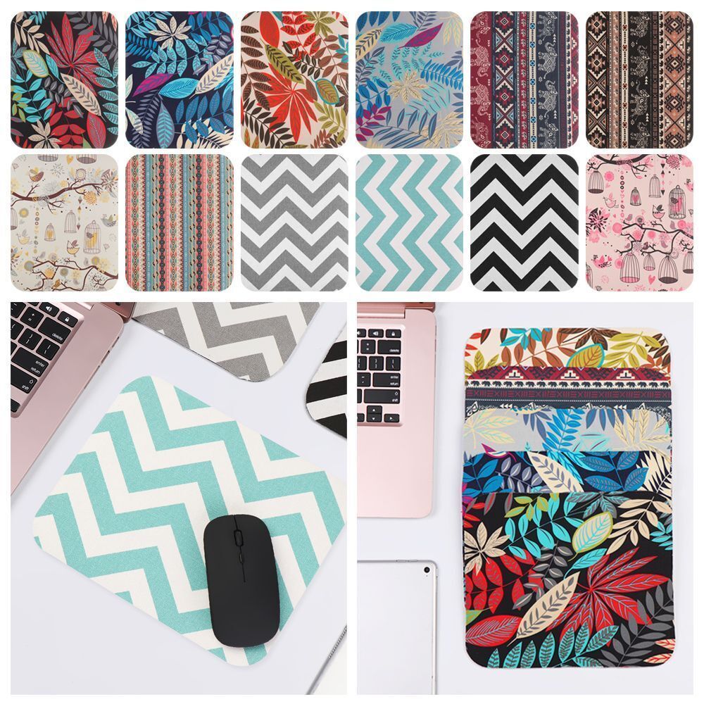 Coaster Rubber Anti-slip Canvas Ethnic Style Mousepad Desk Cushion Mice Mat