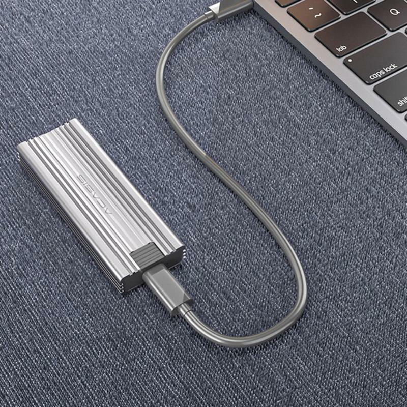 Aluminum Case USB 3.1 Type-C Tool-Free M.2 Hard Drive Enclosure for SSD 2242-80