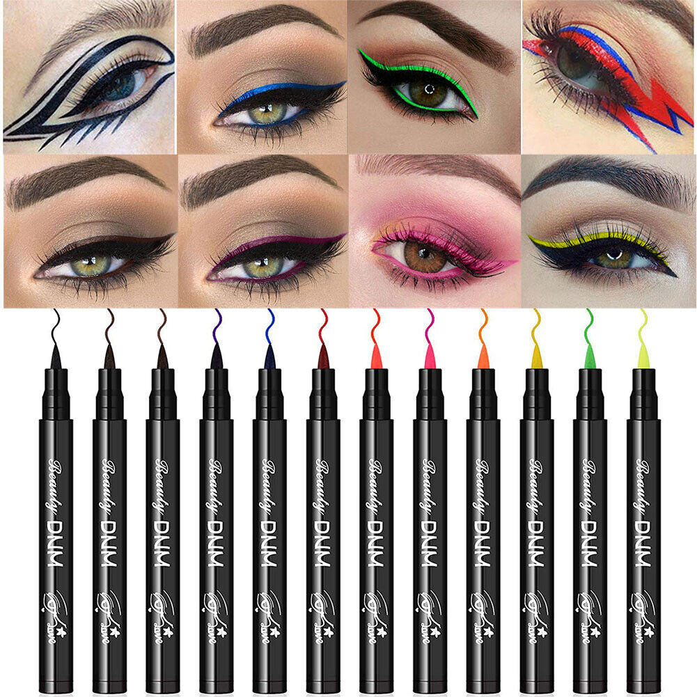 12pcs Waterproof Color Liquid Eyeliner Pencils Long Lasting Eye Liner Pen