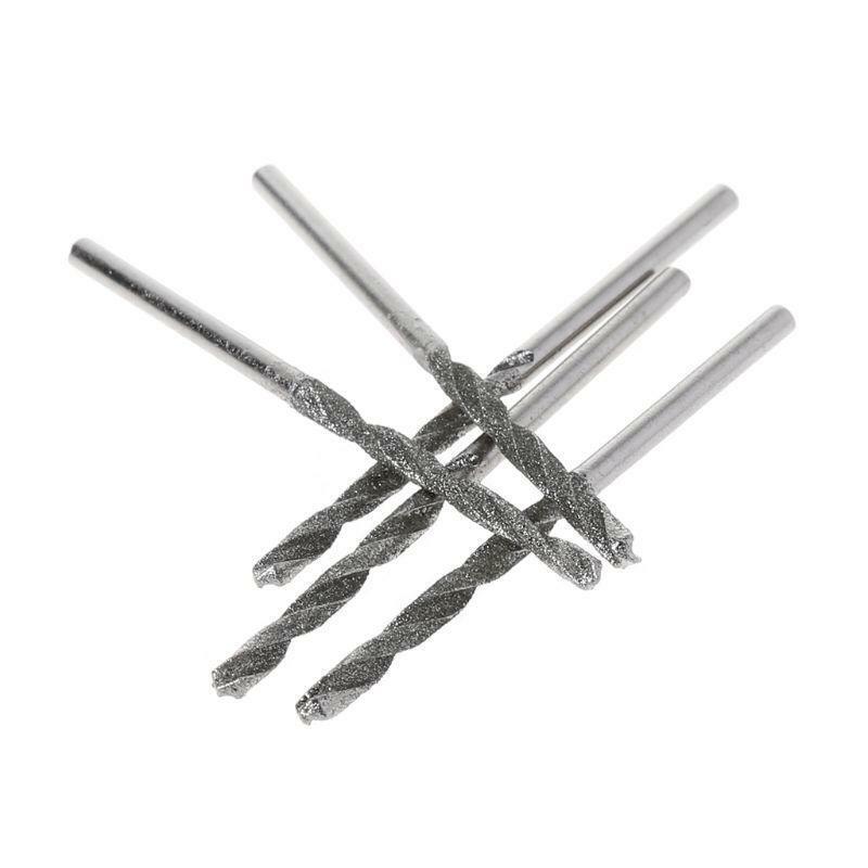 20Pcs 1mm 1.5mm 2mm 2.5mm Diamond Coated Twist Drill Bits Set For Glass Soft