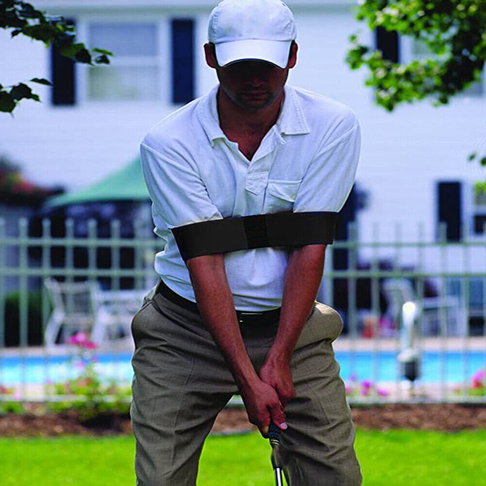 Golf Correction Belt Swing Trainer Elastic Arm Band Alignment Training Aids