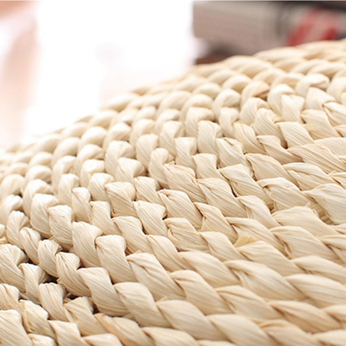 Handmade Straw Seat Cushion Floor Pillow  Decor Yoga Meditation