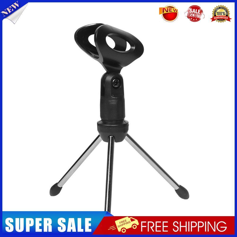 Mini Table Microphone Tripod Zinc Alloy Mic Stand Bracket Adjustable Holder