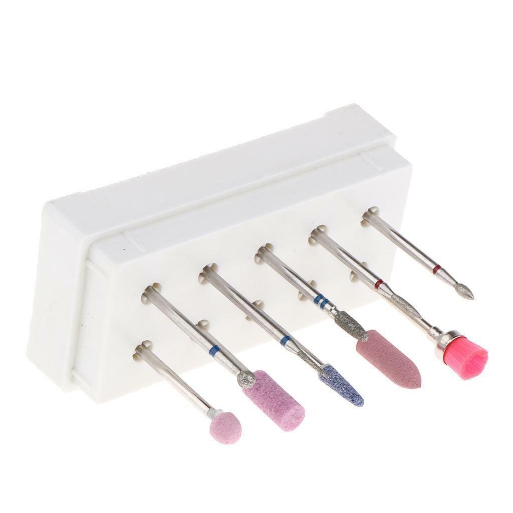 10pcs Quartz Nail Files Drill  Manicure Grinding Buffing Head Brush Set