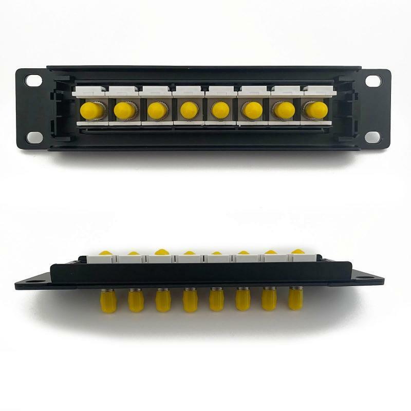 8-Port ST Optical Patch Panel 10G Ready Plastic Housing Color-Coded Labeling