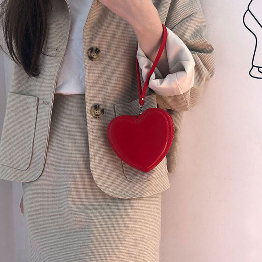 Fashion Love Shaped Handbag Korean Women Mini Leather Purse Coin Bag Clutch