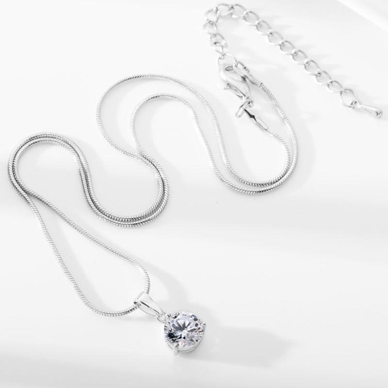 Cubic Zirconia Crystals Nacklace Pendant Earrings Set for Women Stylish Unique