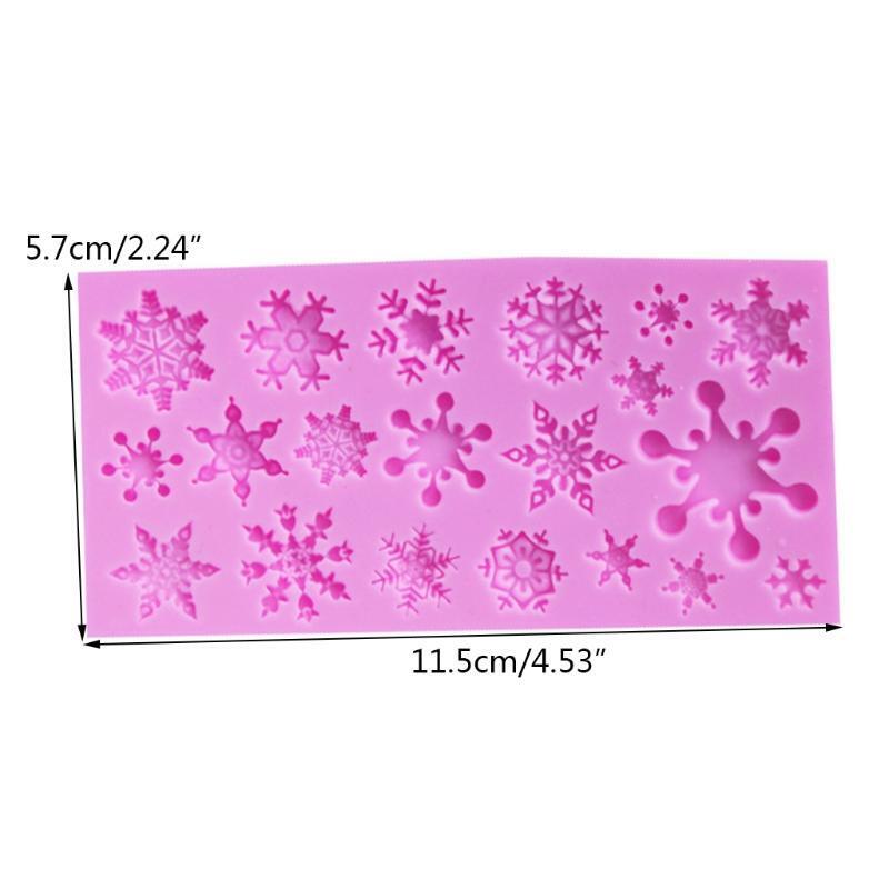2 Pack Silicone Moulds Chocolate Cake Moulds DIY Snowflakes Shape Fondant Baking