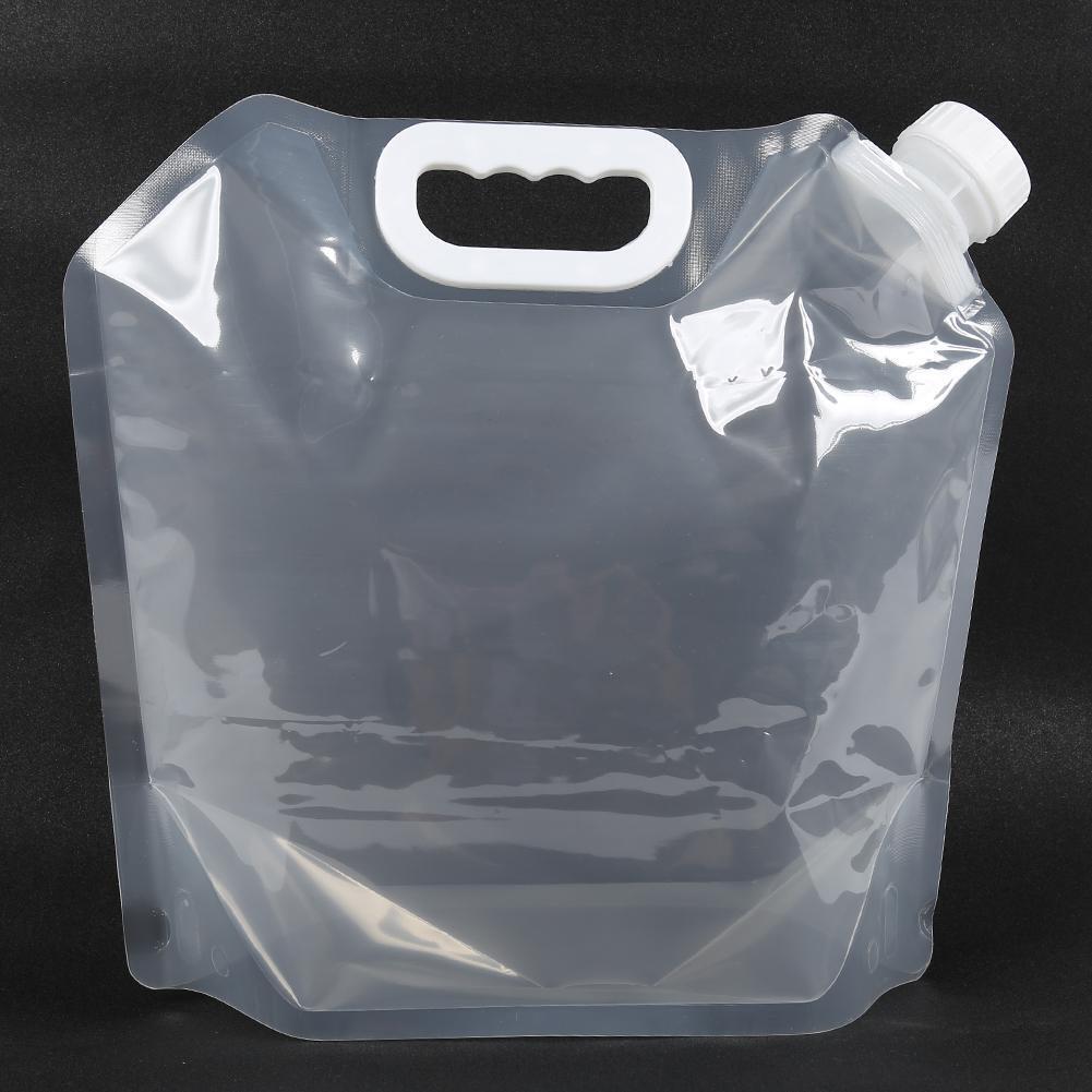 4x PVC Transparent Foldable Water Container Collapsible Water Bags (5L)