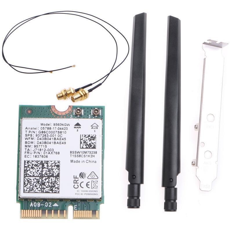 WiFi Desktop Kit 9560NGW Expands WiFi 5GHz BT 5.0 Dual Band +Antenna Bracket