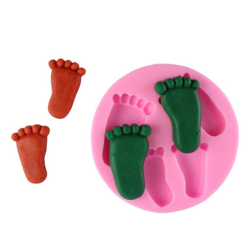 Chocolate Mould Baby Feet Shape Silicone Material Perfect Gift for Baking Lovers