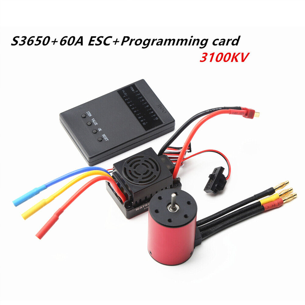 3100KV Waterproof Brushless Motor ESC Kits for 1/8/1/10 Tamiya RC Car (B)