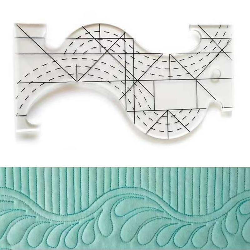 Multi-Purpose Quilting Template Ruler Acrylic Patchwork for Long Arm High Shank