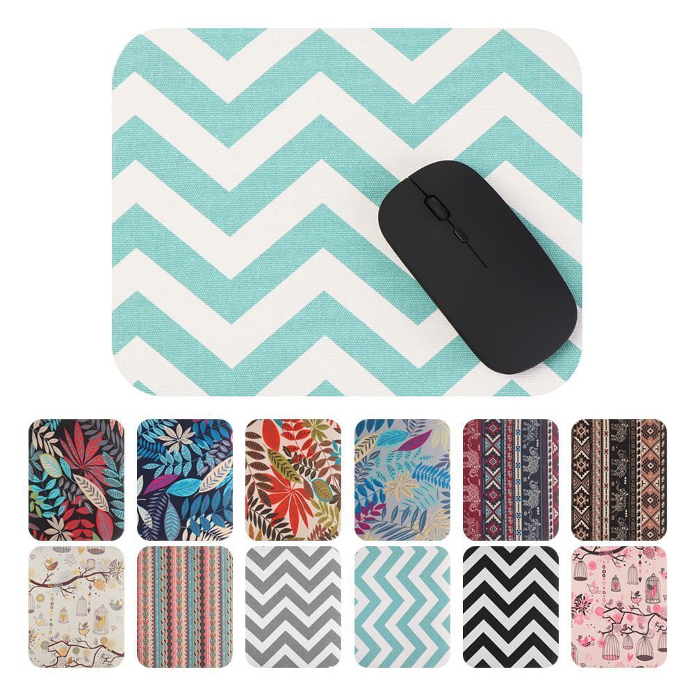 Coaster Rubber Anti-slip Canvas Ethnic Style Mousepad Desk Cushion Mice Mat