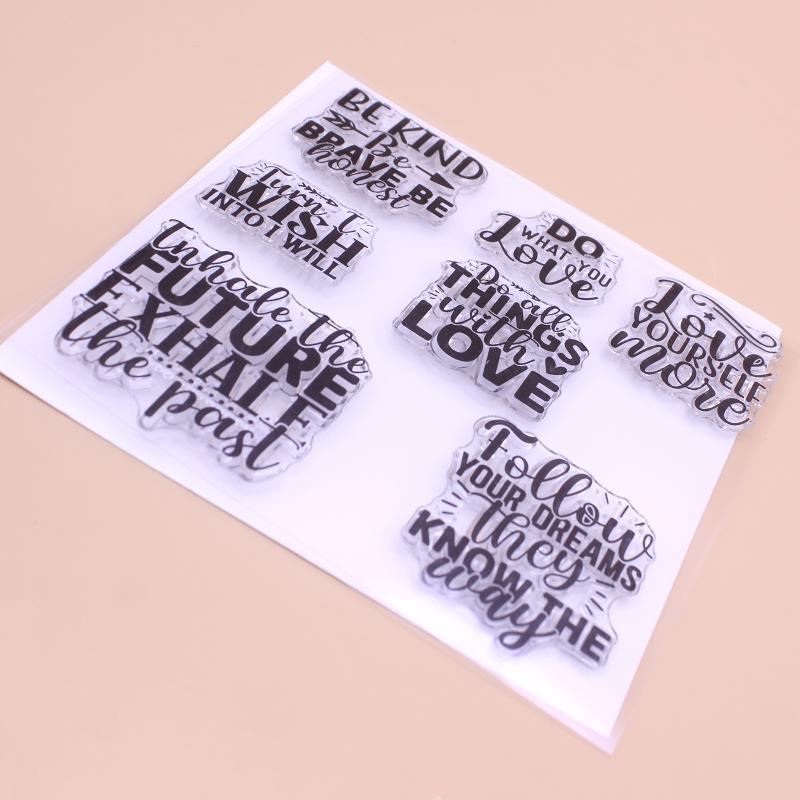 Faith Encouragement Words Clear Stamp Seal Handmade Crafts Embossing Decor