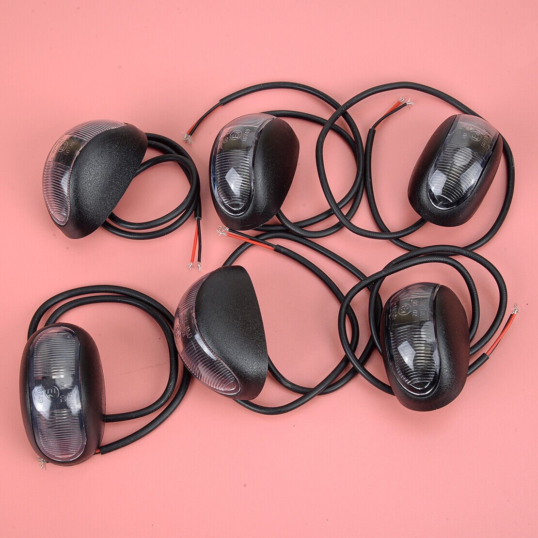 6pcs LED Clearance Light Side Marker Indicator Lamp for Trailer Truck Caravan