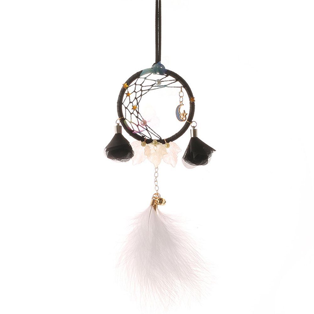 Pendant Moon Dreamcatcher Keychains Rearview Mirror Charm Mini Dream Catcher