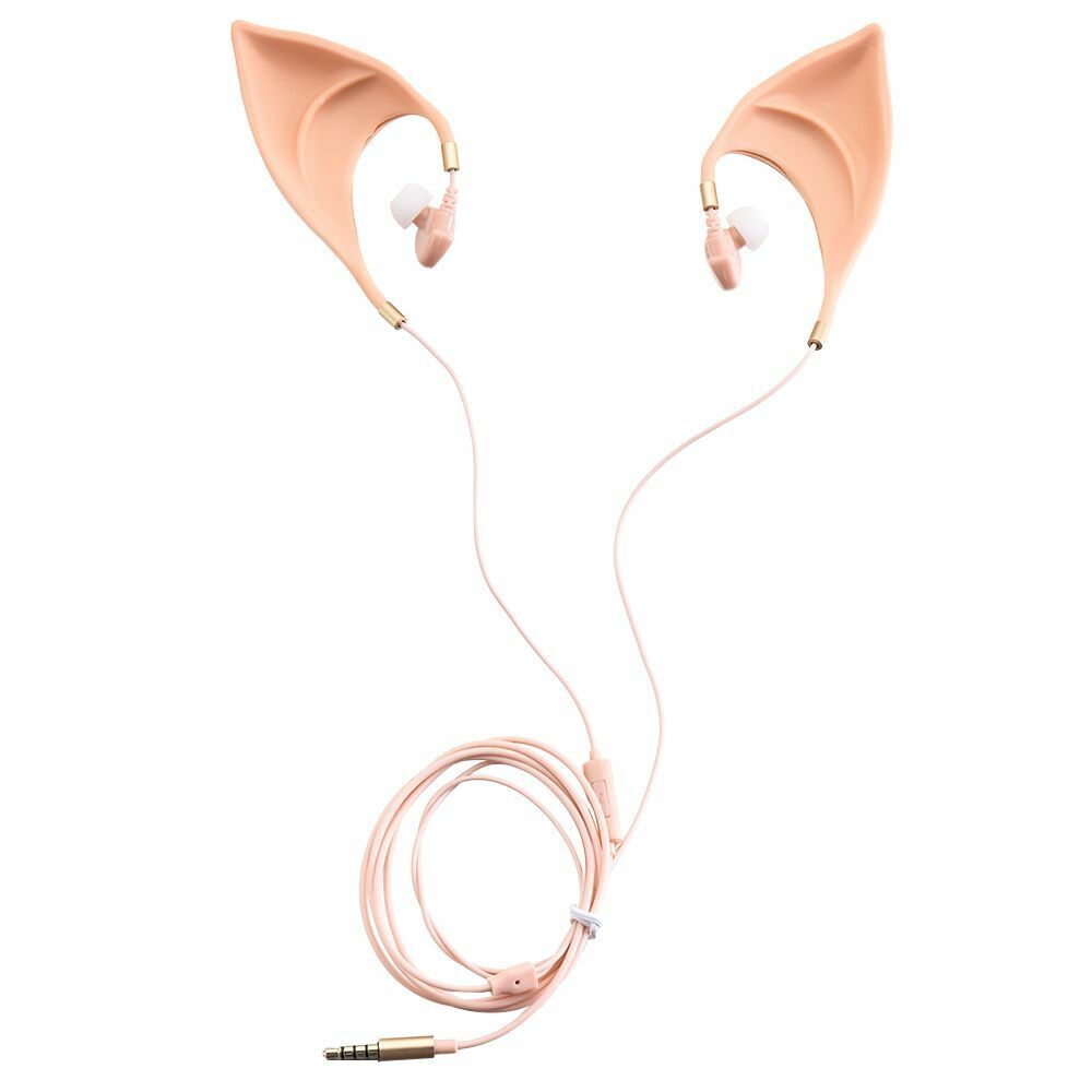 Elves Built In Mic Silica Gel Earbuds In-Ear Headphone Fairy Elf Ears Earphone
