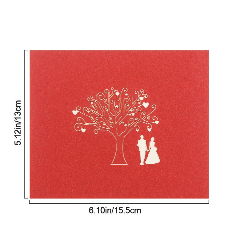 Anniversary Pop UP Love Card Thank You Cards Wedding Invitation Greeting Card