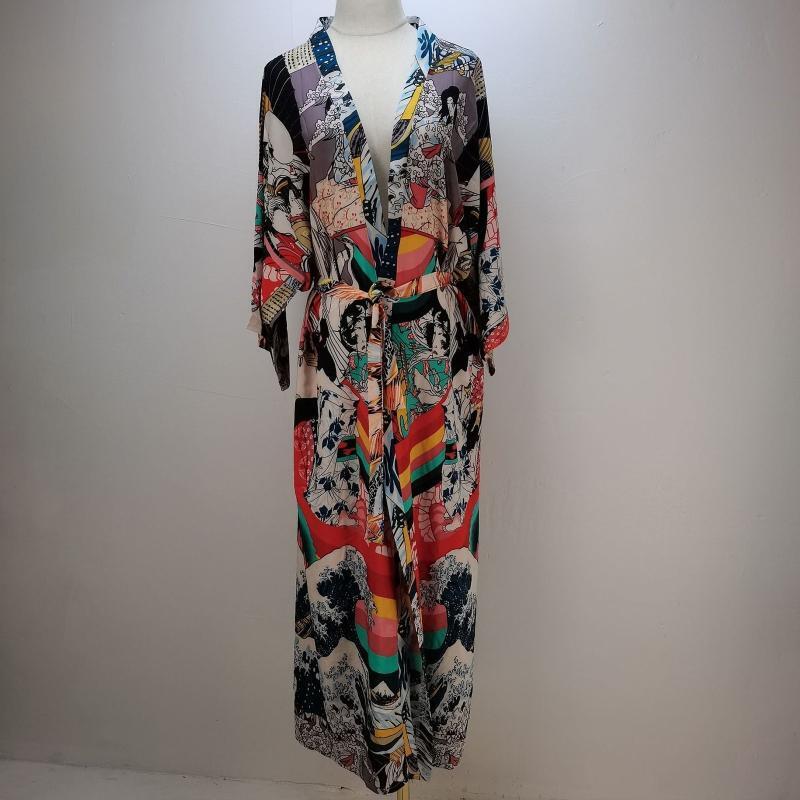Exquisite Japan Robe Sunscreen Bikini Clothing Tie Up Cardigan for Pool Cruising