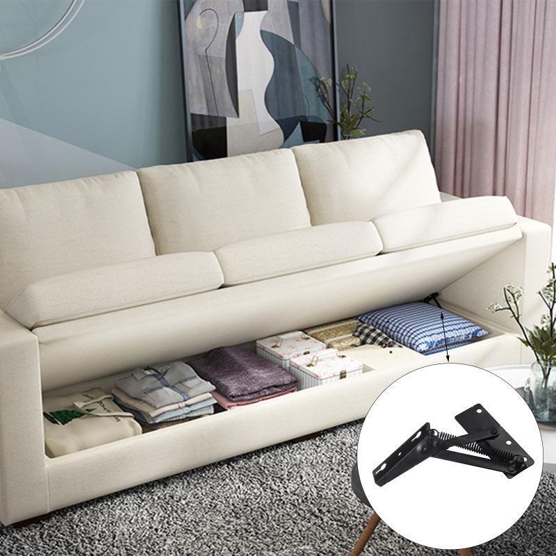 2 Pieces Adjustable Angle Mechanism Hinge Metal Steel Black Sofa Bed Bedding