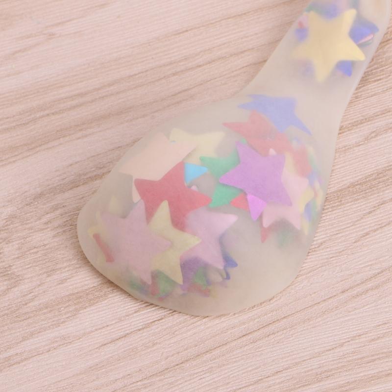 5Pcs Multicolor Stars Filled Confetti Balloons 12inch Latex Party Wedding Decor