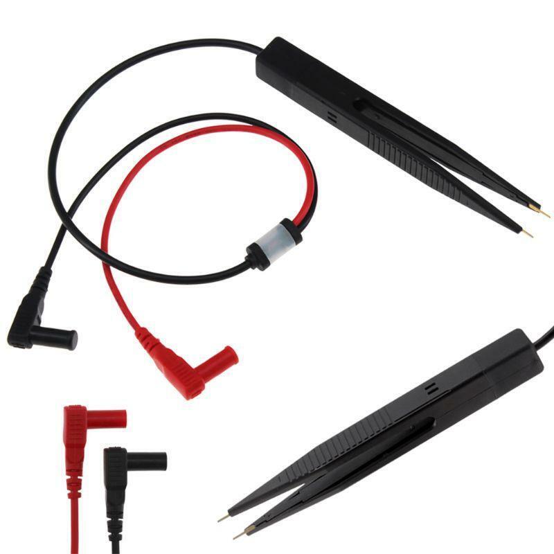 SMD Inductor Test Meter Clip Probe Tweezers For Resistor Multimeter Capacitor
