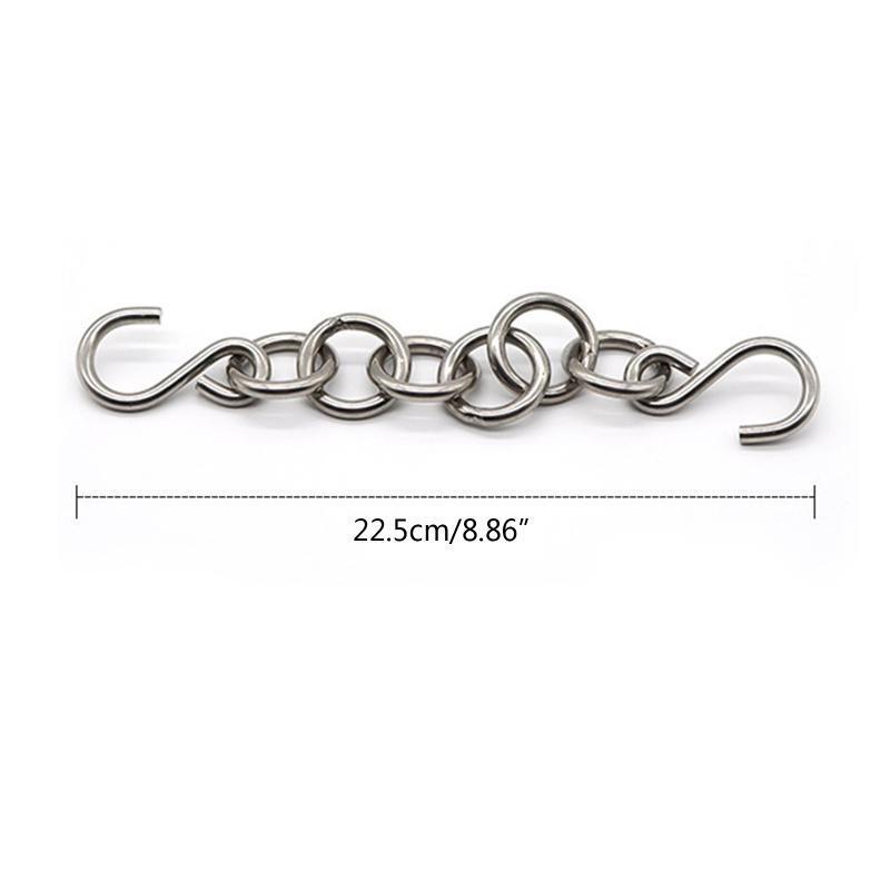 Heavy Duty Steel 9" Safety Chain with Hooks for Car Dent Repair Chain Crowbar
