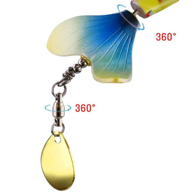 5pcs/set Whopper Popper 6cm/16.5g Topwater Fishing Lure Hard Bait Rotate Tail